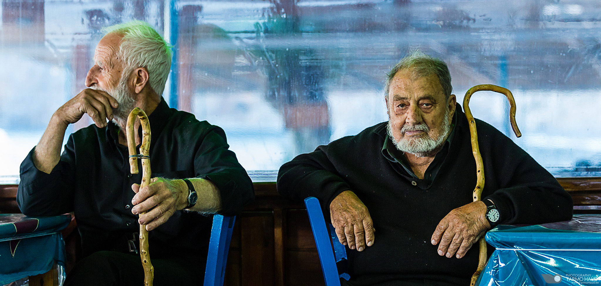 Two local old men in a Tavern